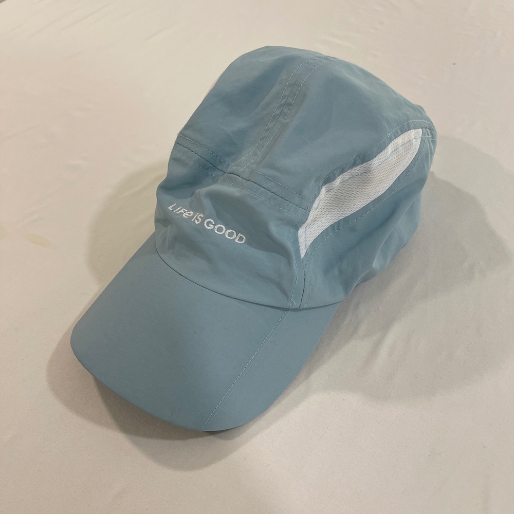 Life is Good Mesh Performance Runner Hat Light Blue | Gorpcore‎